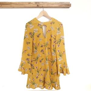 Xhilaration | Boho Mustard Floral Dress
